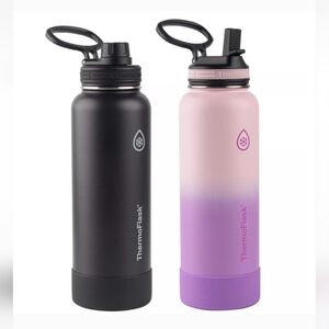Thermoflask 40oz Stainless Steel Insulated Water Bottles w/ Straw & Spou…